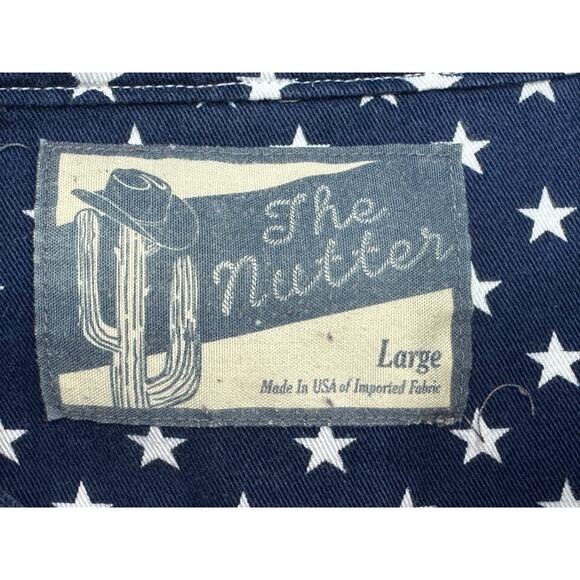 The Nutter Men's Long Sleeve American Flag Pearl Snap Shirt - Size L - Picture 3 of 3